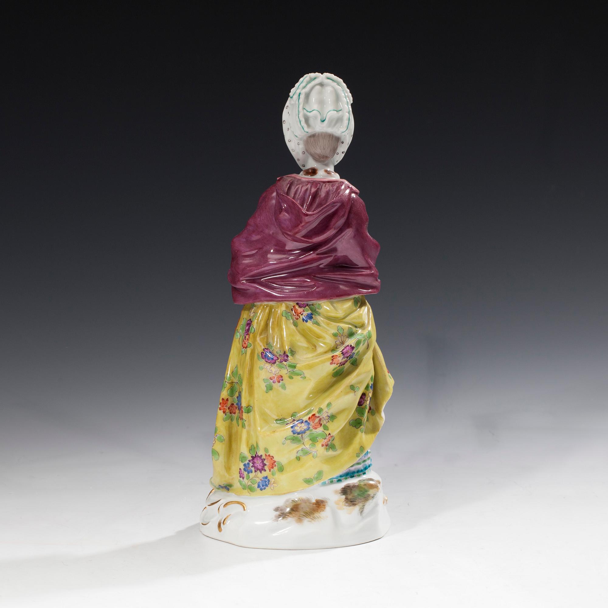 FIGURIN, porslin Meissen 1800-talets slut.