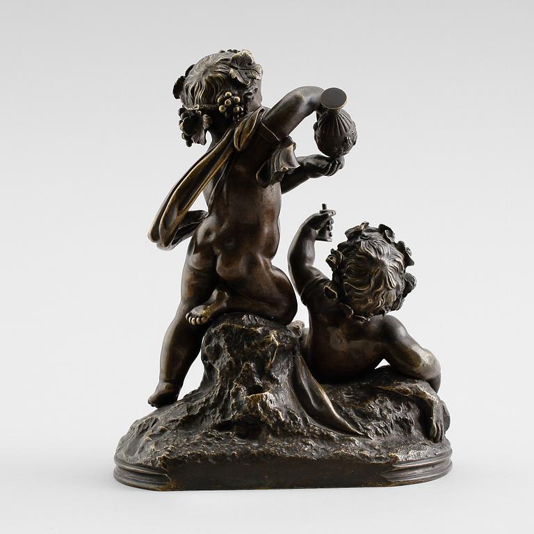 SKULPTUR, brons, otydligt signerad, sannolikt 1800-tal.