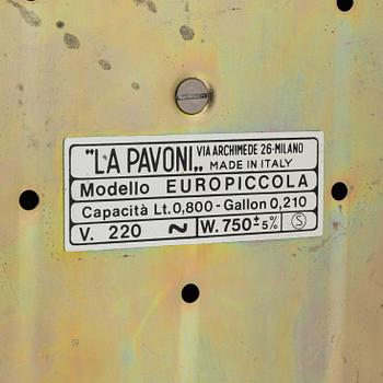 A 'Europiccola' espresso machine by La Pavoni, Italy.