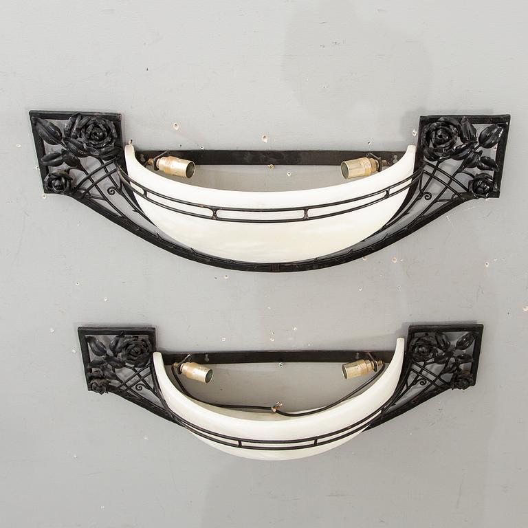 Vägglampor ett par Art Nouveau-stil 1900-talets slut.