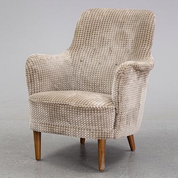 Carl Malmsten, a 'Samsas' easy chair, AB OH Sjögren, Tranås, 1986.