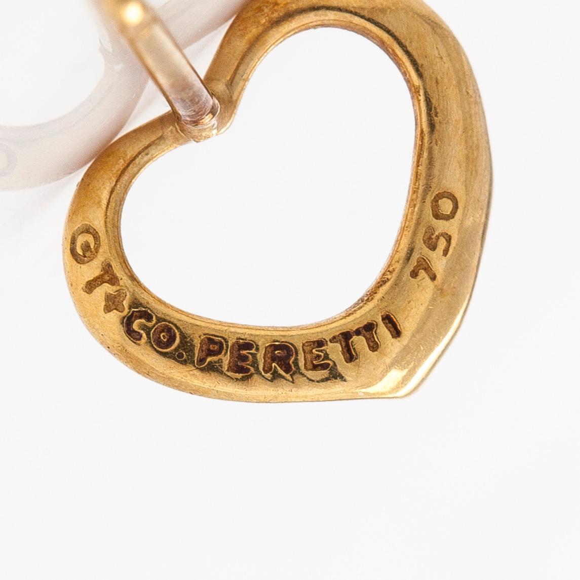 Tiffany & Co, Elsa Peretti, korvakorut, "Open Heart", 18K kultaa.