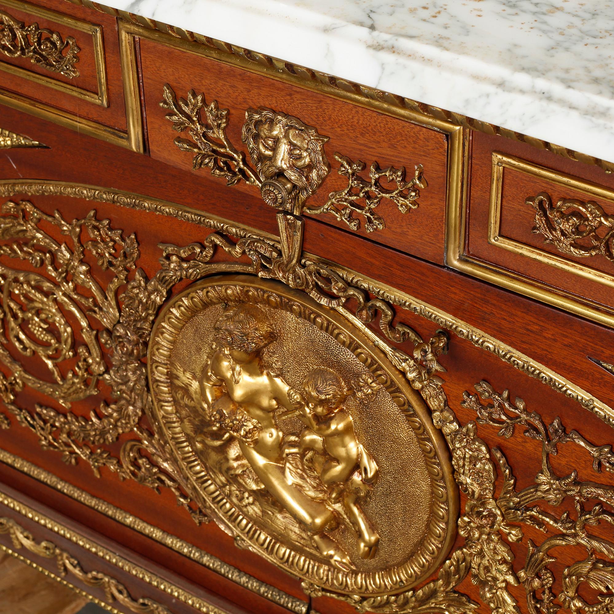 A Louis XVI style chest of drawers, second half of the 20th century.