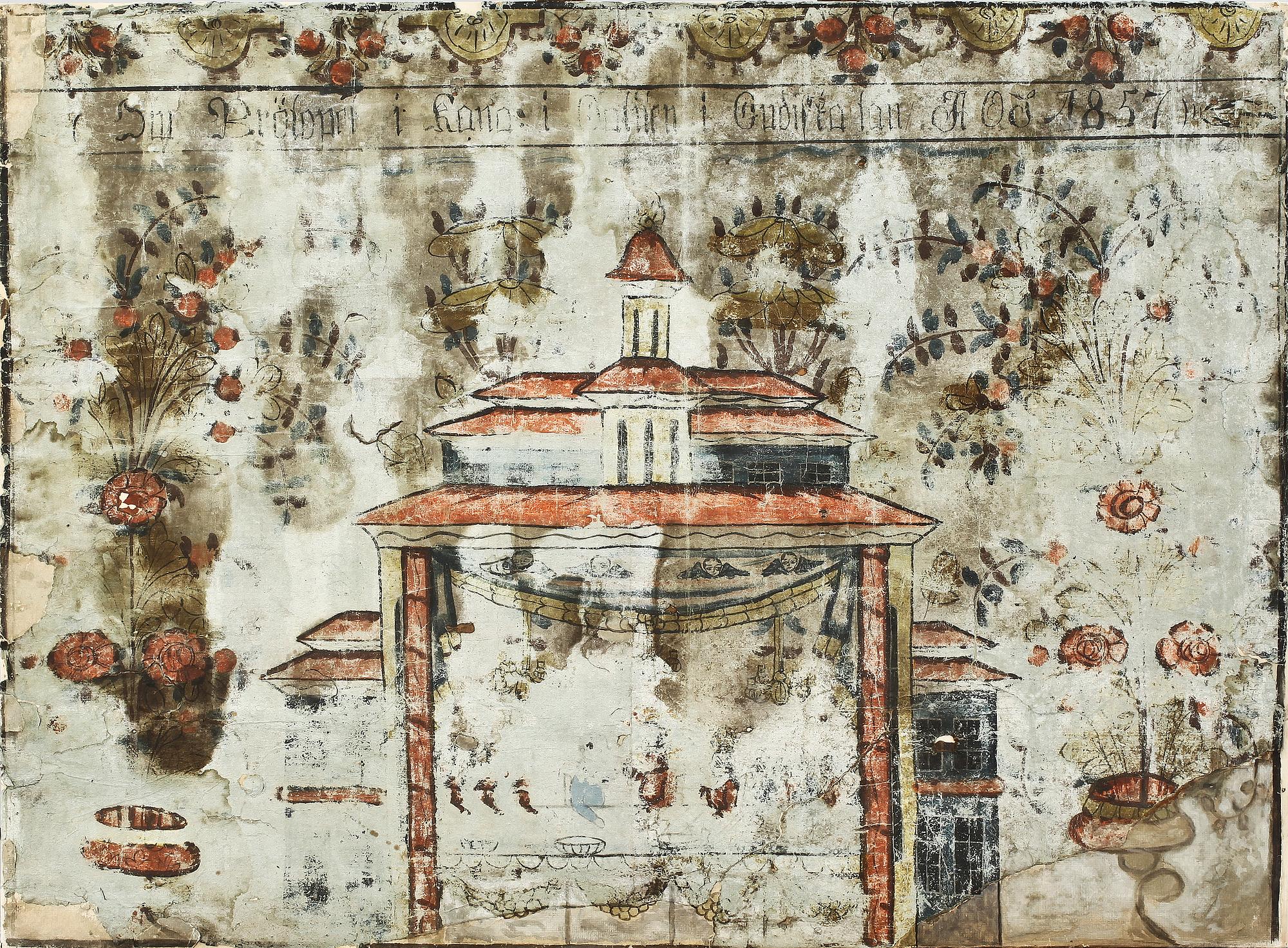 DALMÅLNING, allmoge, 1800-talets slut.