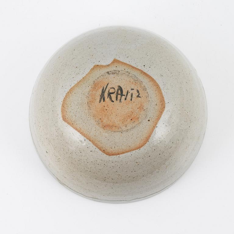 Ulla & Gustav Kraitz, a stoneware bowl, signed.
