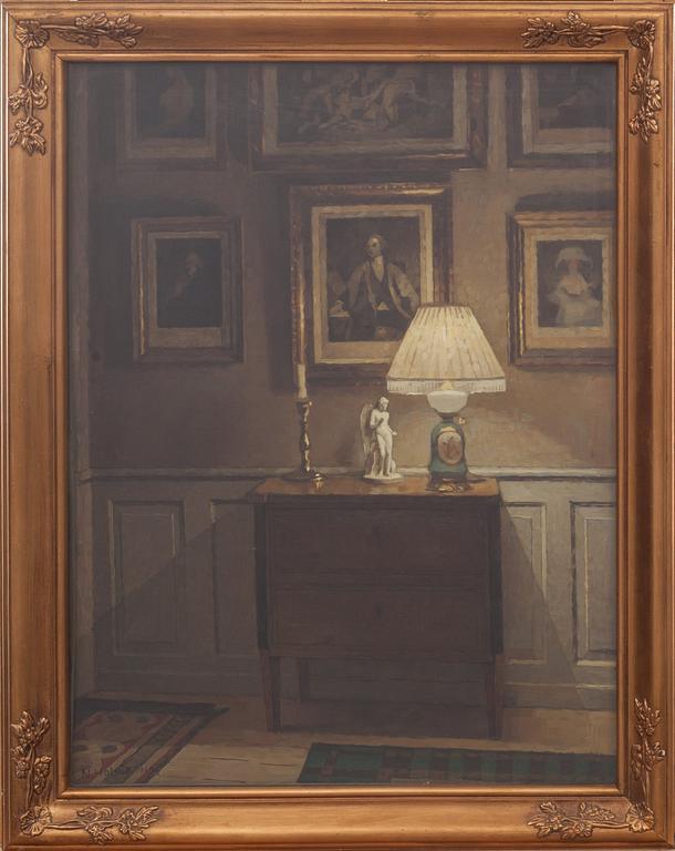 NIELS HOLSÖE, olja på pannå, signerad och daterad 1919.