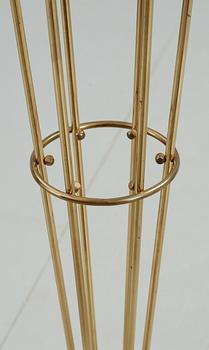 A brass and marble floor lamp, attributed to Stilnovo, Italy 1950's.