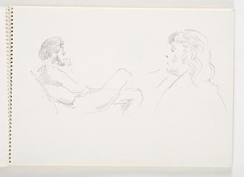 Lotte Laserstein, 3 skissblock med teckningar.