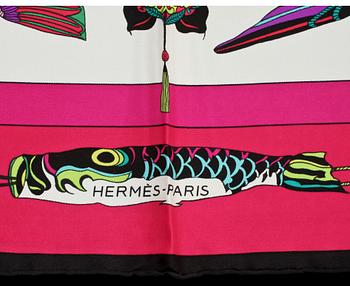 SCARF, siden, "Soies Volantes", design Loïc Dubigeon, Hermès, Paris.