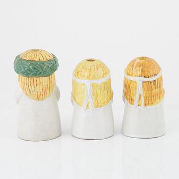 A Lisa Larson seven pieces, stoneware Gustavsberg, Sweden.