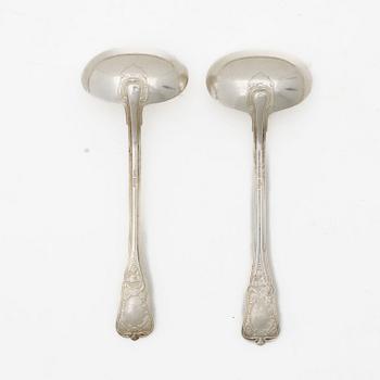 Ole Hagen, sauce ladles, a pair, sterling silver, "Rosenborg", A Michelsen, Copenhagen circa 1960.