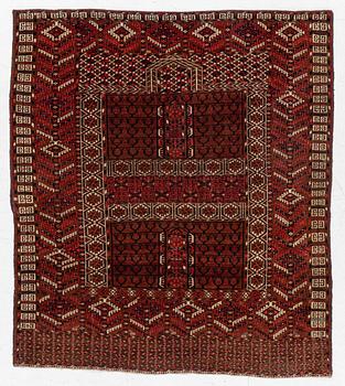 An antique Ensi Hartchloo rug, ca 145 x 130 cm.