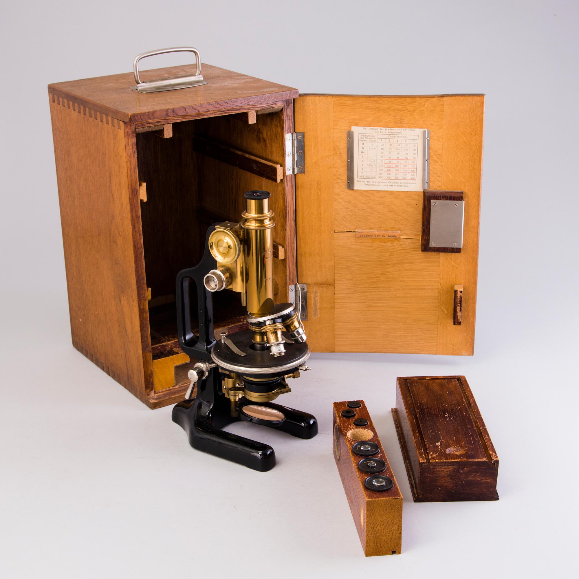A Busch microscope Rathenov Germany first half of 20th century.