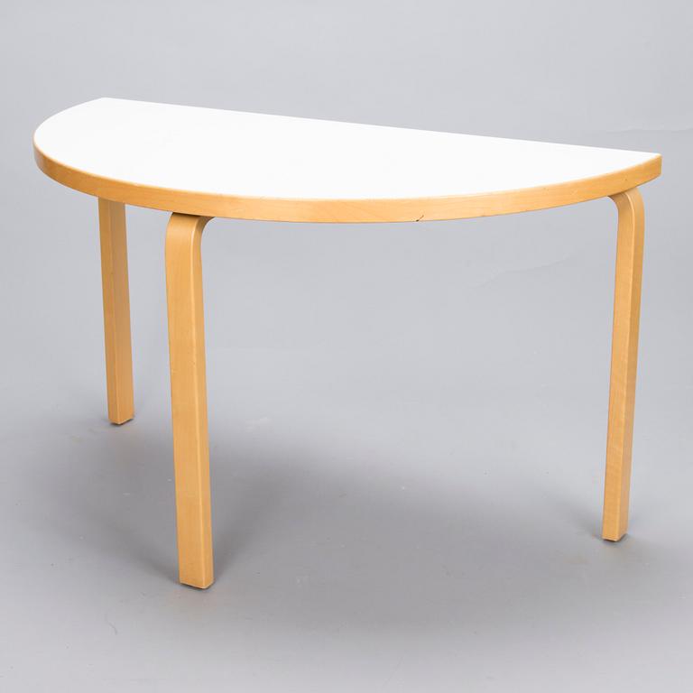 ALVAR AALTO 1990s Half Circle Table 95 by Artek.