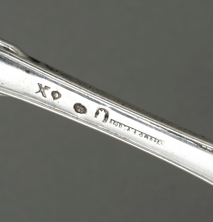 SKEDAR, 2 stycken, silver, Nils Limnelius, Stockholm 1804-1813. Total vikt ca 120 gram.