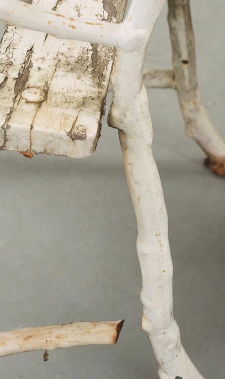 TRÄDGÅRDSSTOLAR, ett par, gjutjärn, 1900-talets början.