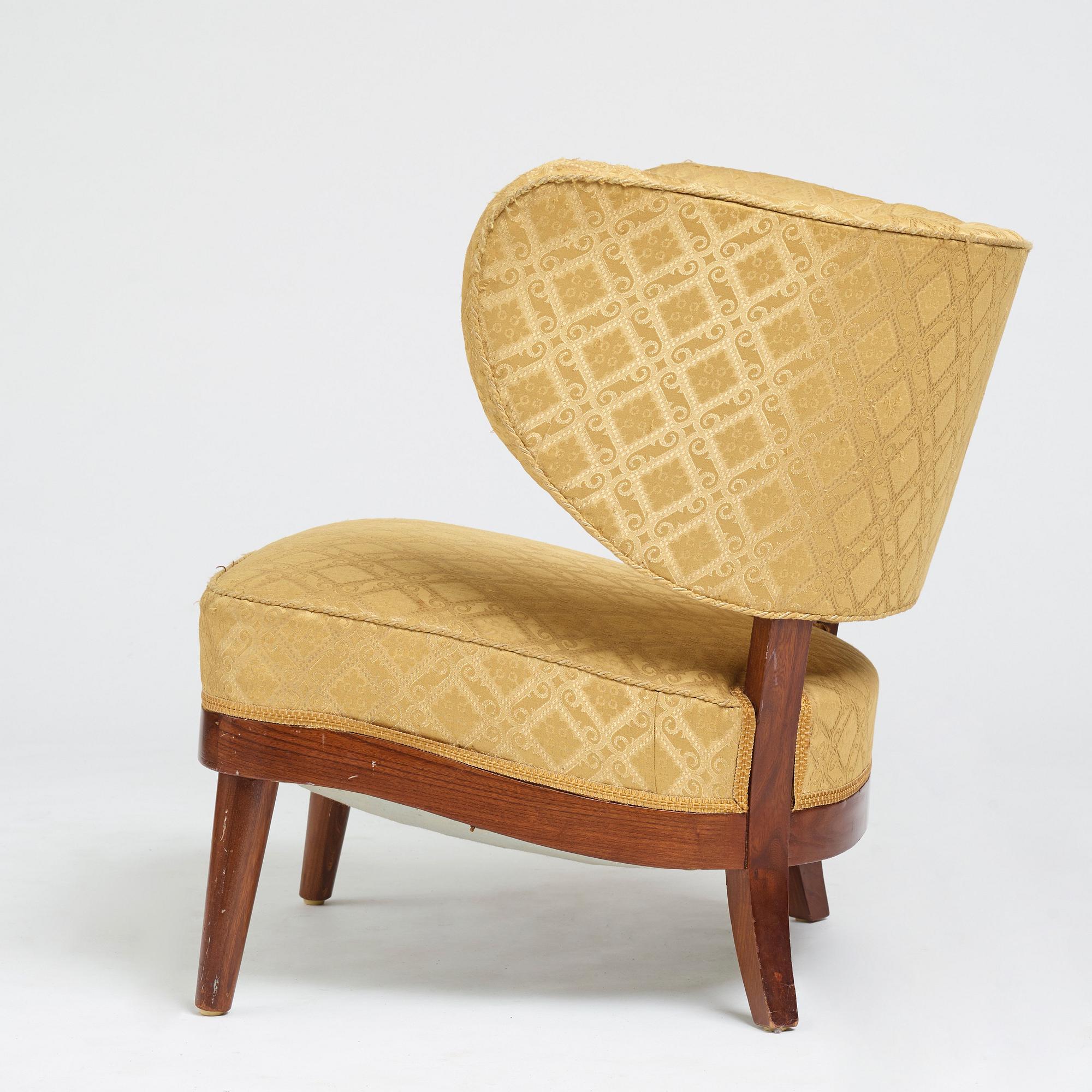 Otto Schulz, a Swedish Modern easy chair, Boet Gothenburg, 1940's.