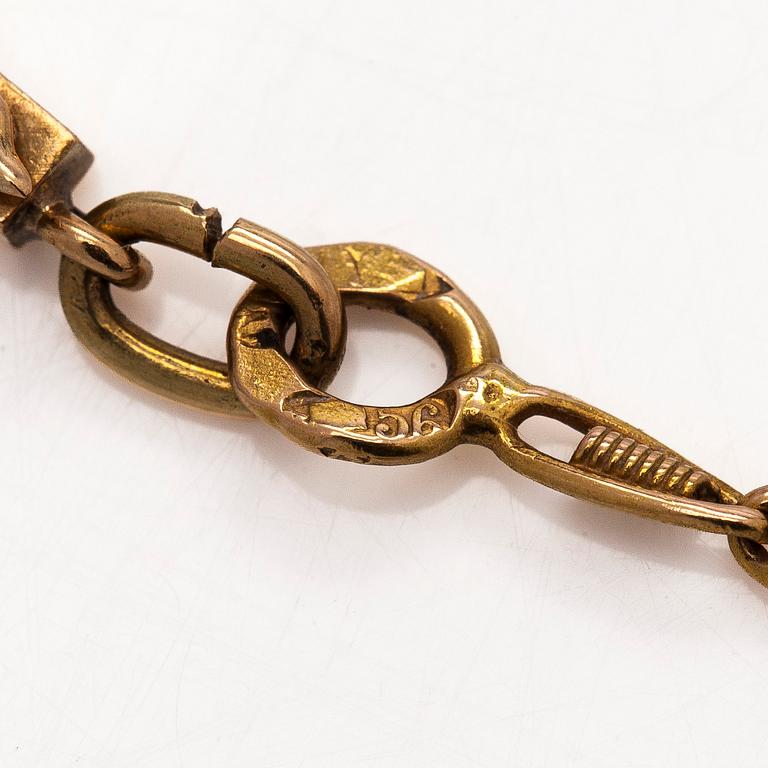 Korusetti, 3 osaa, riipus, rannekoru, korvakorut, 14K kultaa. A. Tillander, Helsinki.