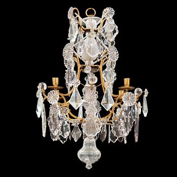 584. A Swedish Rococo 18th century four-light chandelier.