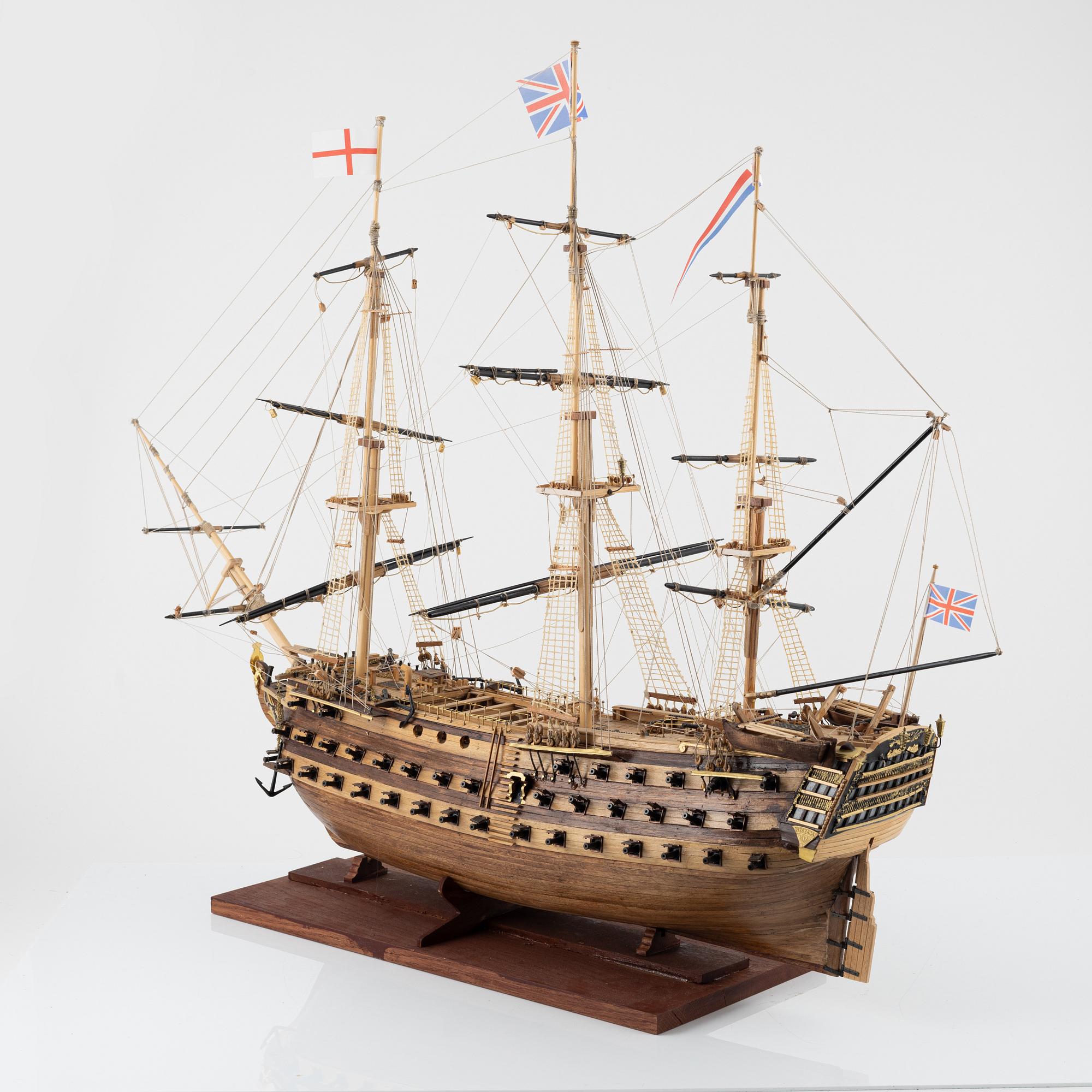 Model ship, the battleship 'Victory', 2010.
