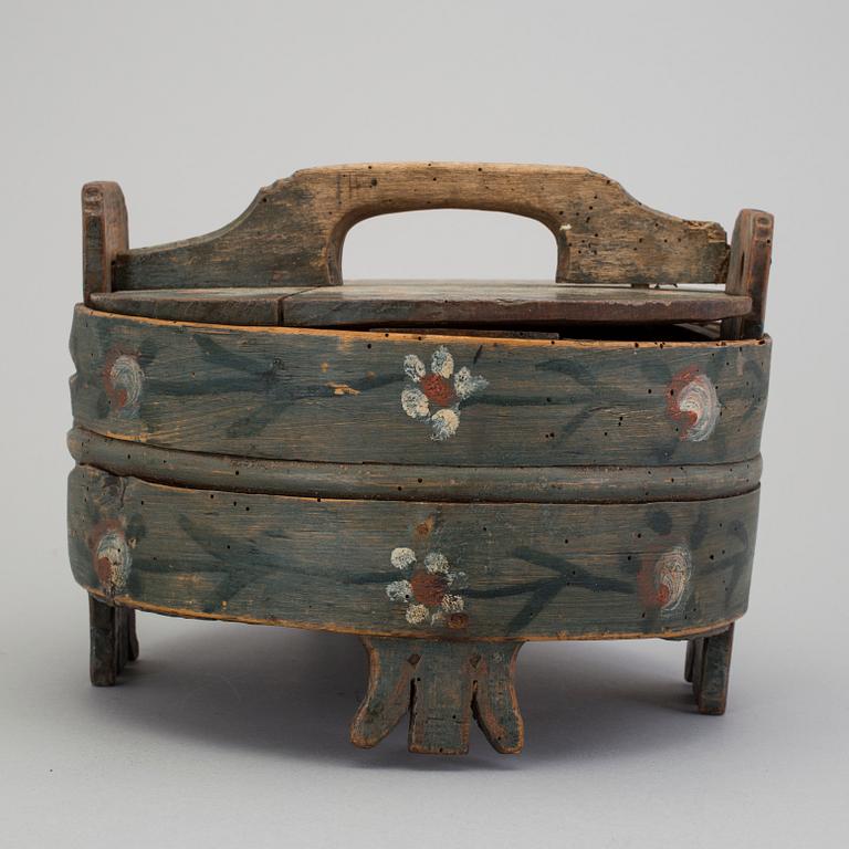 A folk art bowl, Sweden marked  PJES JPD 1800.