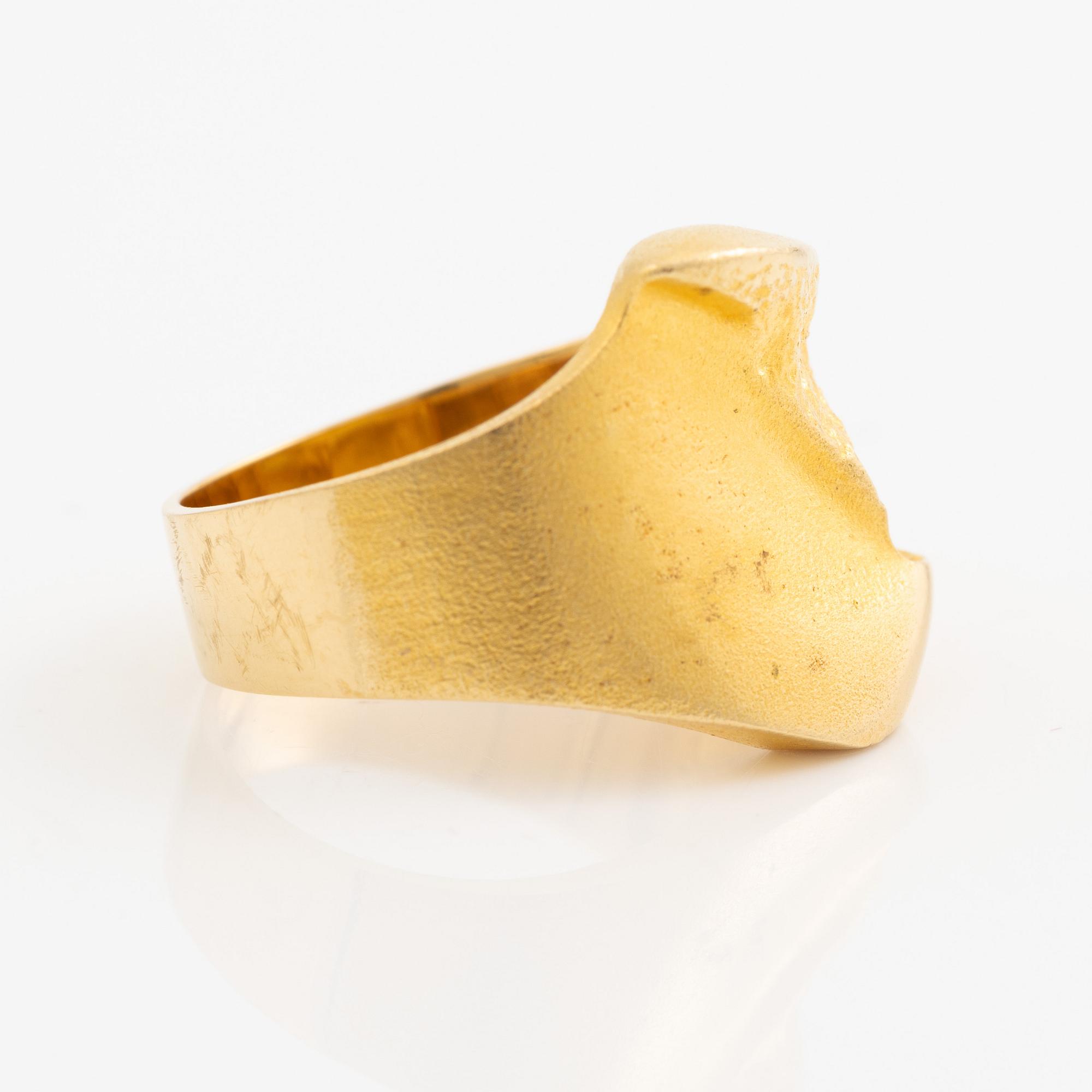 Björn Weckström, ring, 18K gold, Finland 1981. By Lapponia.