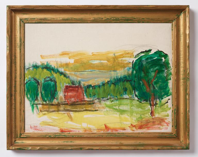 Carl Kylberg, Landscape with Red House.
