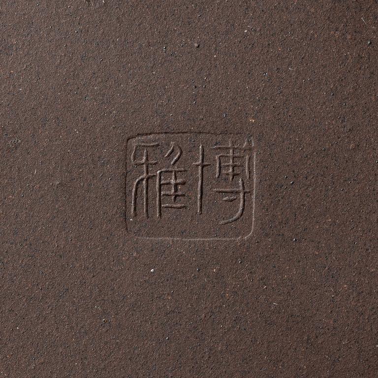 A group of Chinese yixing teapots, 1980s.