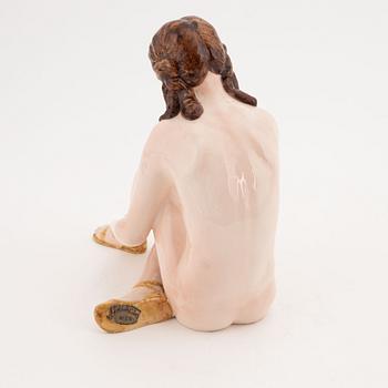 Adolf Prischl, a flintware figurine from Goldscheider, designed circa 1940.