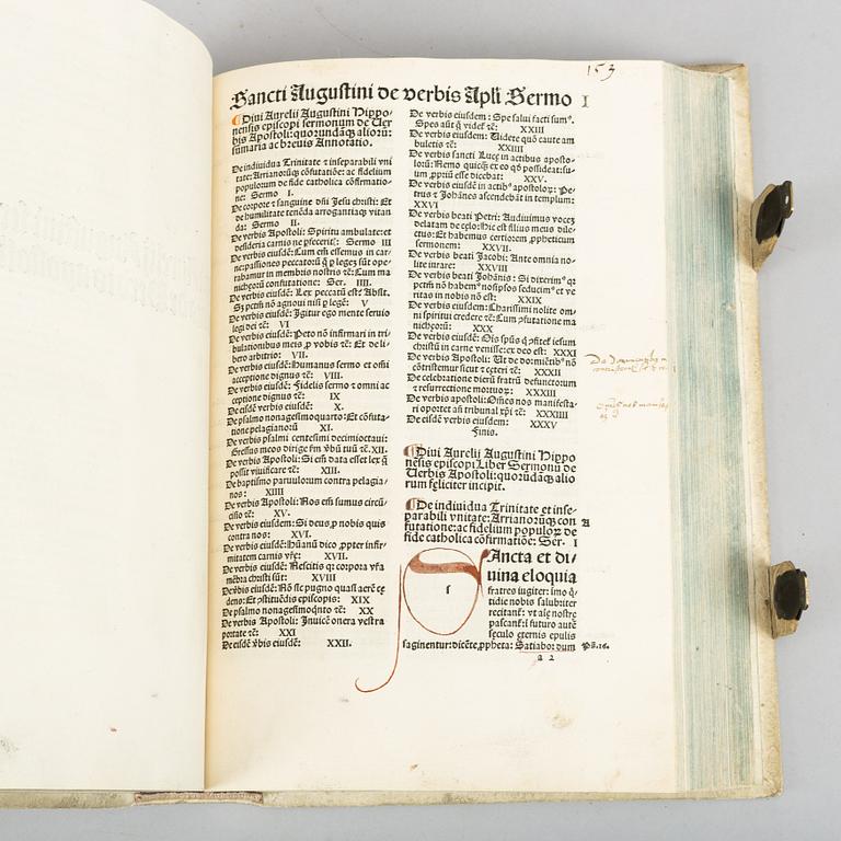 Augustinus, incunabulum, Basel 1494.