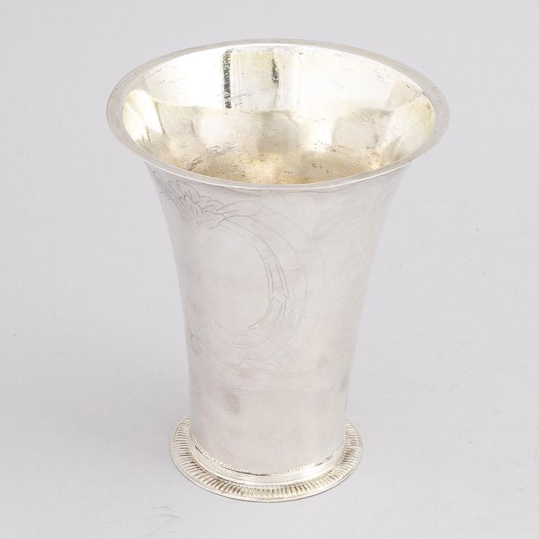 Christian Kullberg, bägare, silver, Ystad 1793.