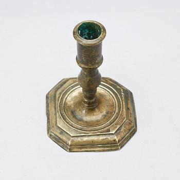 LJUSSTAKE, mässing, barock, 1700-tal.