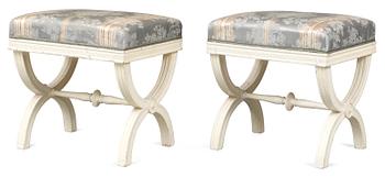 907. A pair of late Gustavian stools.