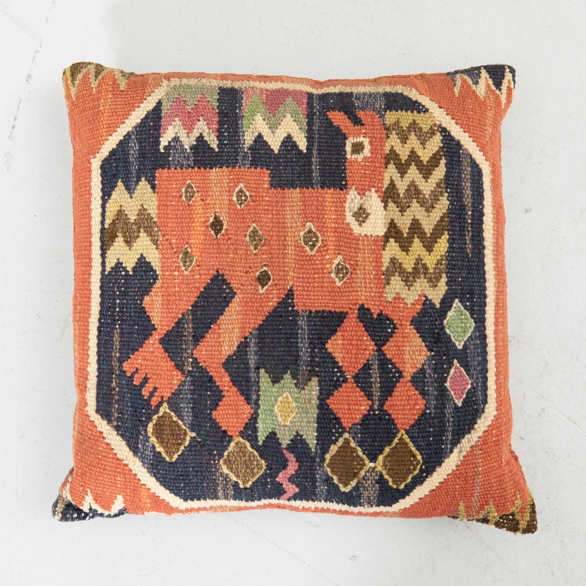 Märta Måås-Fjetterström, Cushion, “Red Horse”, approx. 39 x 39 cm, signed ABMMF.