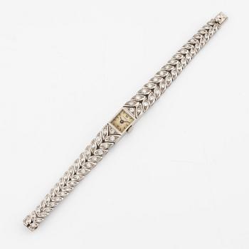 Sterlé armbandsur platina med runda briljantslipade diamanter.