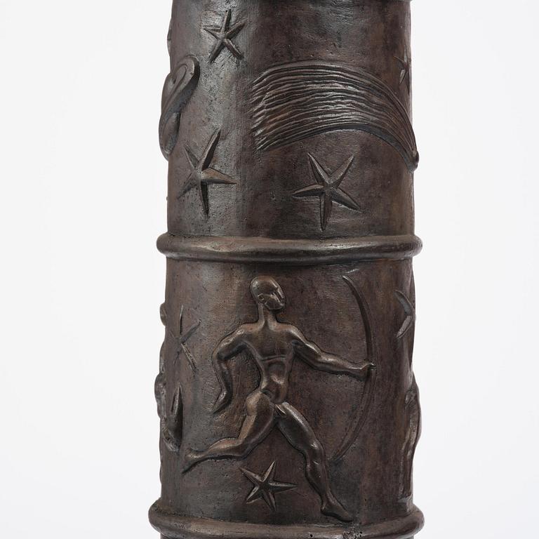 Johannes Dahl, piedestal, "Solvisare", Näfveqvarns bruk, Swedish Grace.