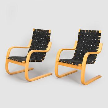 Alvar Aalto, nojatuolipari, malli 406, Artek 1970-luku.