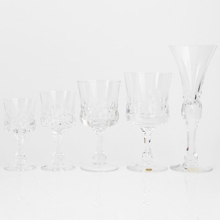 Göran Wärff, a 46-piece 'Prince' glass service, Kosta, Sweden.
