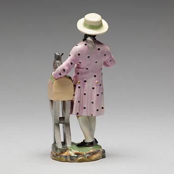 FIGURIN, porslin.  Höchstliknande märke, omkring 1900.