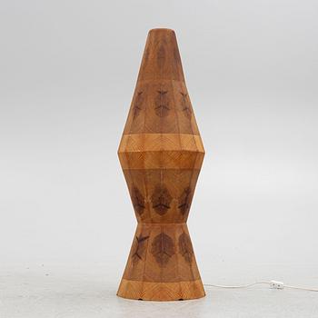 Floor lamp, pine, 1970s-80s.