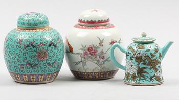 PARTI PORSLIN, 3 st, Kina. 1800-1900-tal.