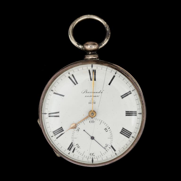 FICKUR, silver, Barrauds', Cornbill. London, tysk boett, 1800-tal, 2/1626.