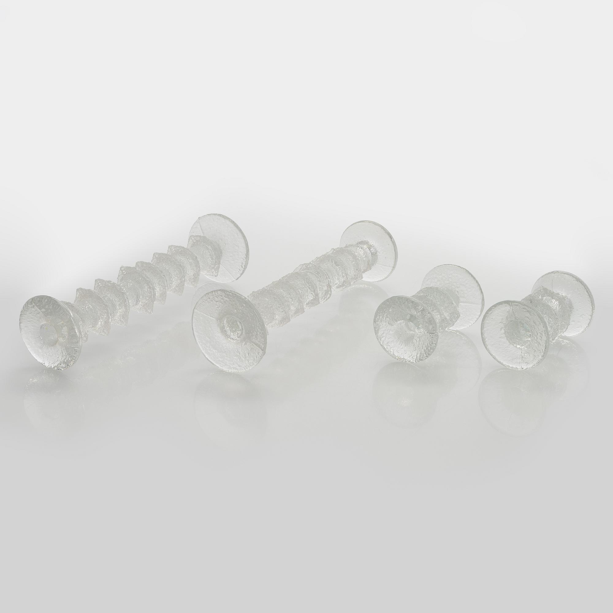 Timo Sarpaneva, ljusstakar, 4 st, "Festivo", Iittala, signerade TS.