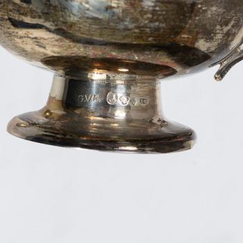 Punch mugs, 4 pcs, silver, Guldvaruhuset Aktiebolag, Stockholm 1949.