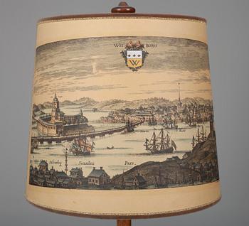 GOLVLAMPA, mahogny, 1920-tal.