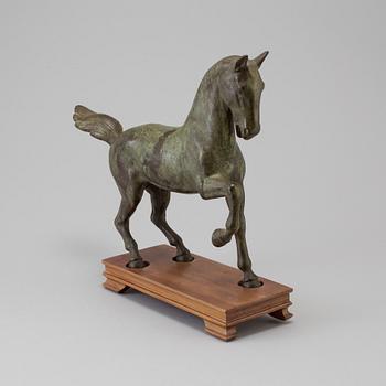 A late 20th century bronze sculpture.