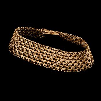 ARMLÄNK, 18k guld, Hallbergs, Köping, 1964. Vikt 32 g.