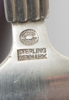 DESSERTGAFFEL OCH SKED, Sterling. Georg Jensen "Bernadotte".