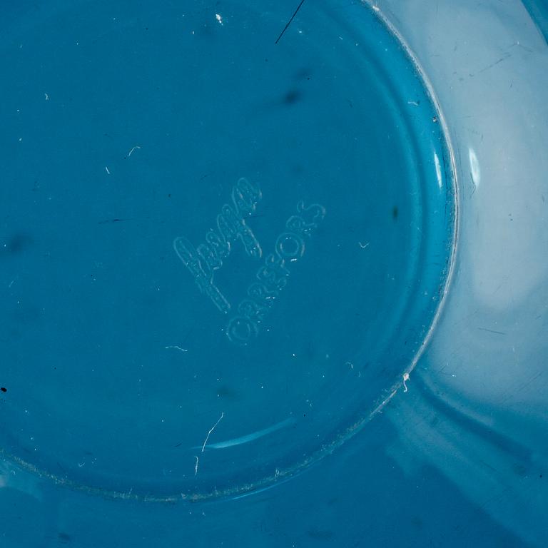 SKÅLAR 7 st, glas "Fuga", Sven Palmqvist för Orrefors. 1900-talets mitt.