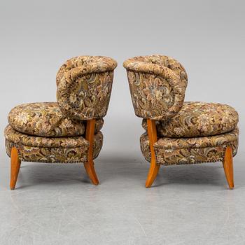 A second half of the 20th Century pair of easy chairs by Otto Schulz for Jio.